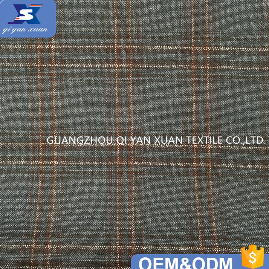 Новый полиэстер вискоза спандекс смешанный материал клетчатый дизайн подходит для мужского костюма Блейзер брюки одежда тканая ткань
