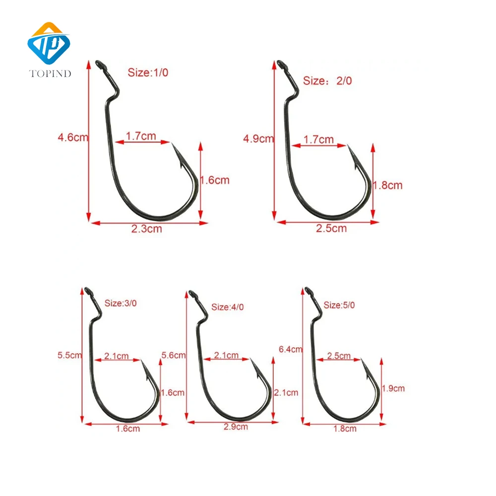 Рыболовный крючок с широким зазором из высокоуглеродистой стали