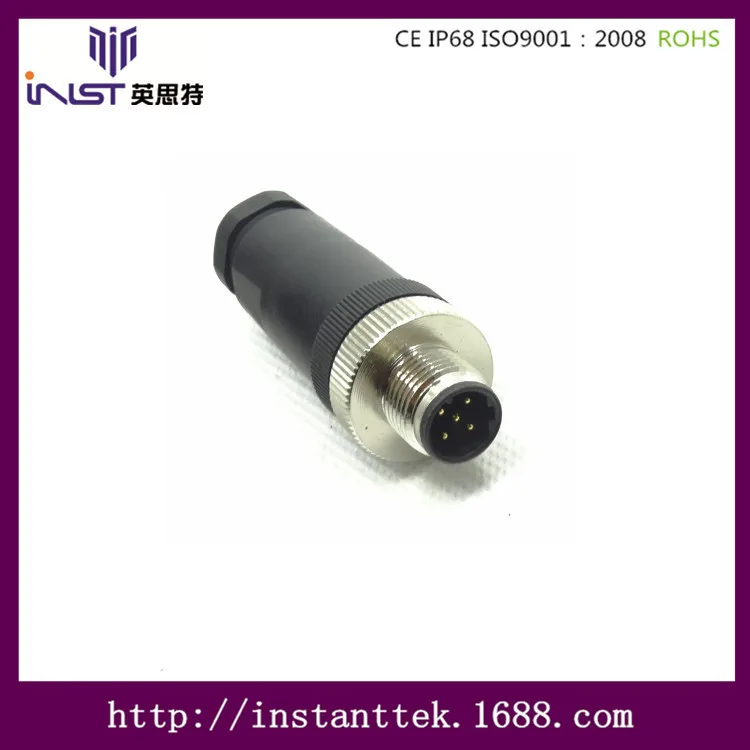 INST M12 Разъем прекращения наружной резьбой 5 контактный