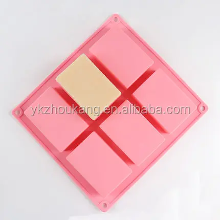 6 ячеек прямоугольная форма для мыла силиконовая ручной работы 6x100