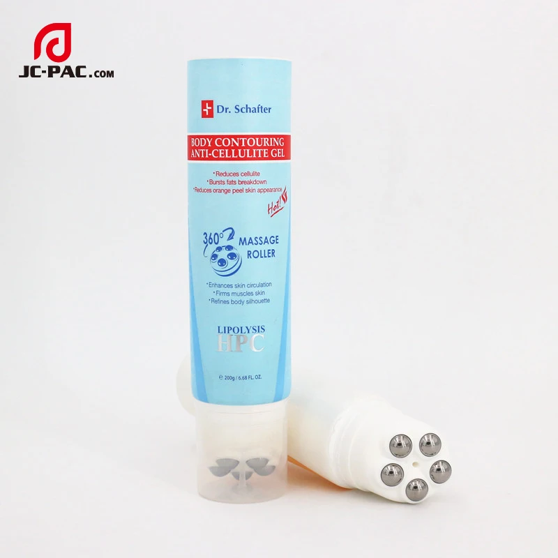 
PE Tube with Five-ball Applicator with PP Cap 100ml 120ml 150ml Massage Tube with Roller Ball Applicator Plastic Tube Packaging 