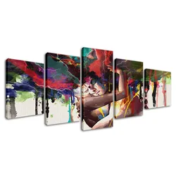 Abstract Watercolour Decor Couple Naked Hug Art Canvas Prints Wall Painting