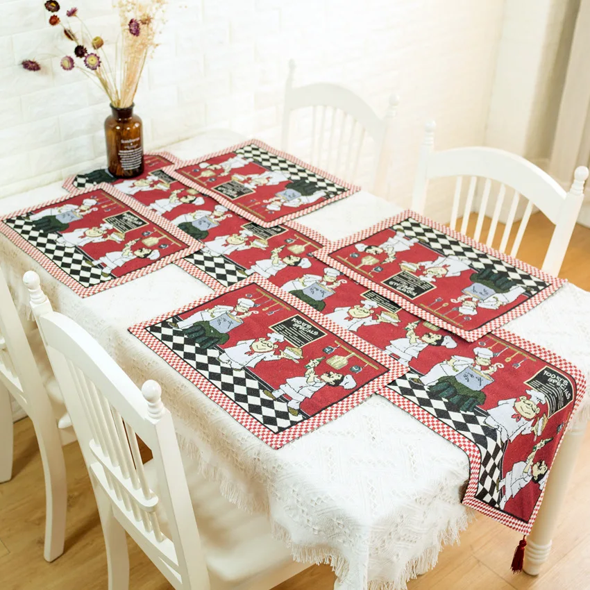 Modern Jacquard Table Runner Polyester Cotton Rectangle Christmas Series Dining Decoration