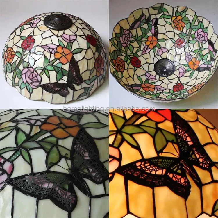 TFF-1664 antique vintage lamps home decorative handcraft stained glass tiffany rustic standing lamp