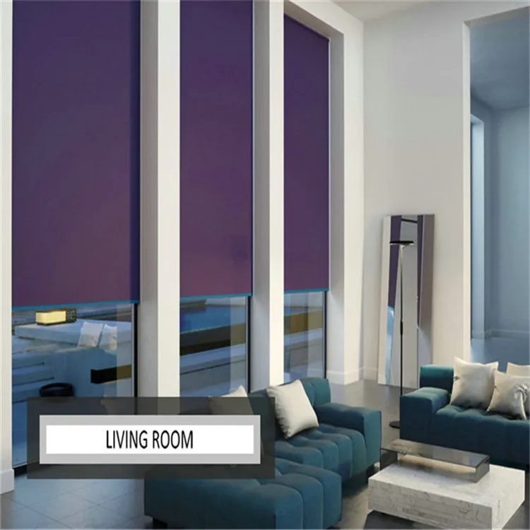 fire proof  polyester fabric manual  roller window blinds