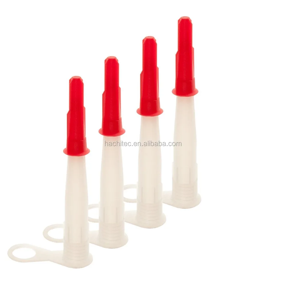Pack of 50 Silicone Tube Nozzle Caps - Re-sealable Mastic Cartridge Spare Nozzles Screw Covers