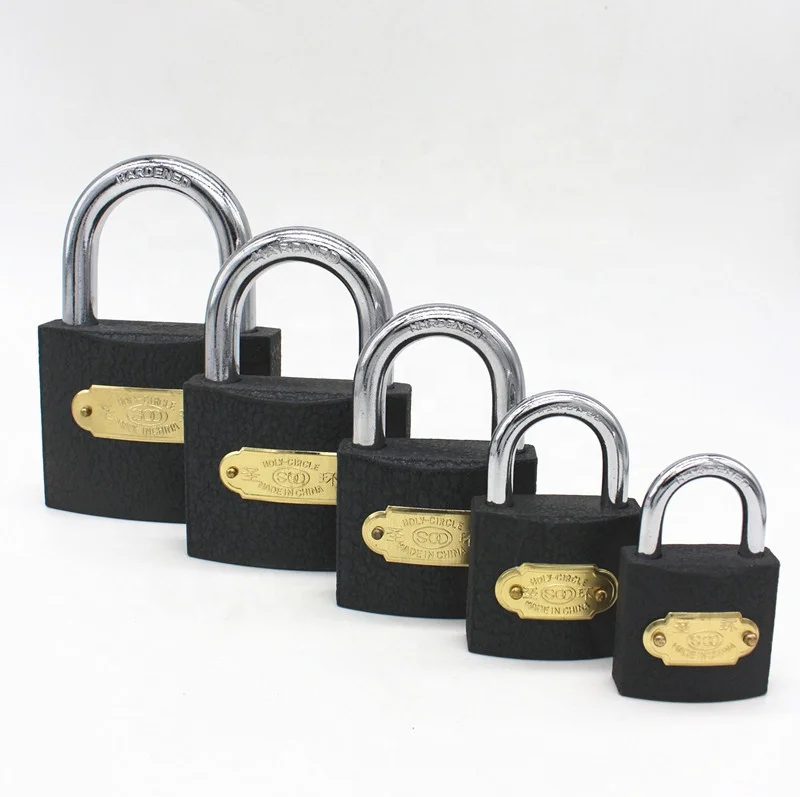 
Customized high quality long short shackle heavy duty 361-367 grey color paint iron padlock grey iron padlock 
