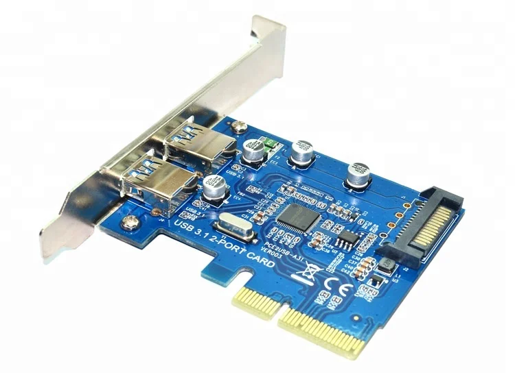 
2 Port USB 3.1 Type A PCIe controller adapter PCI express X4 to 10Gb USB3.1 expansion add on computer adapter card 