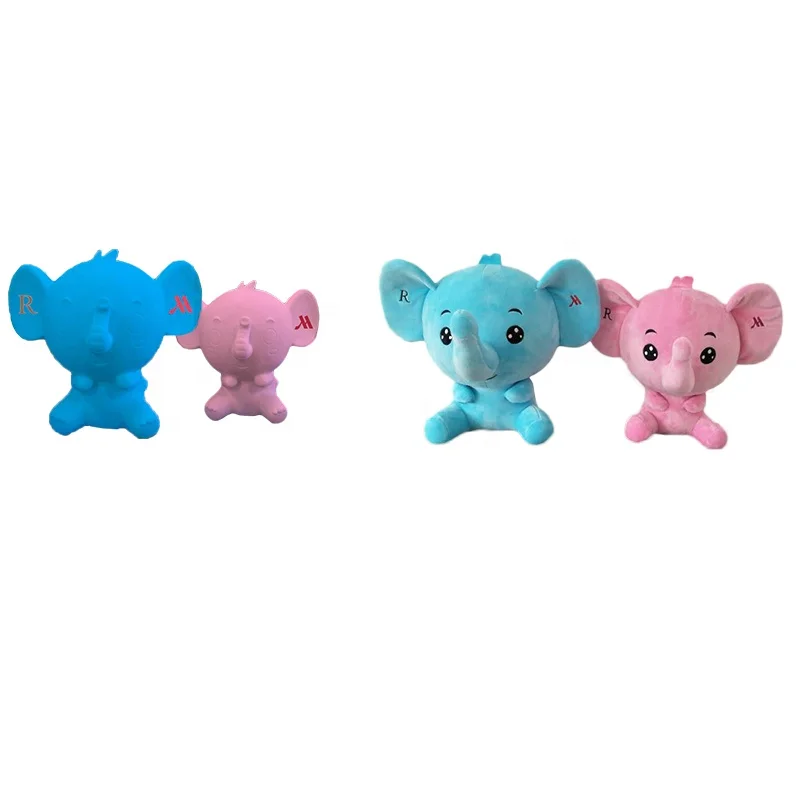 lovely promotion gifts soft animal stuffed colorful elephant soft pillow plush toys