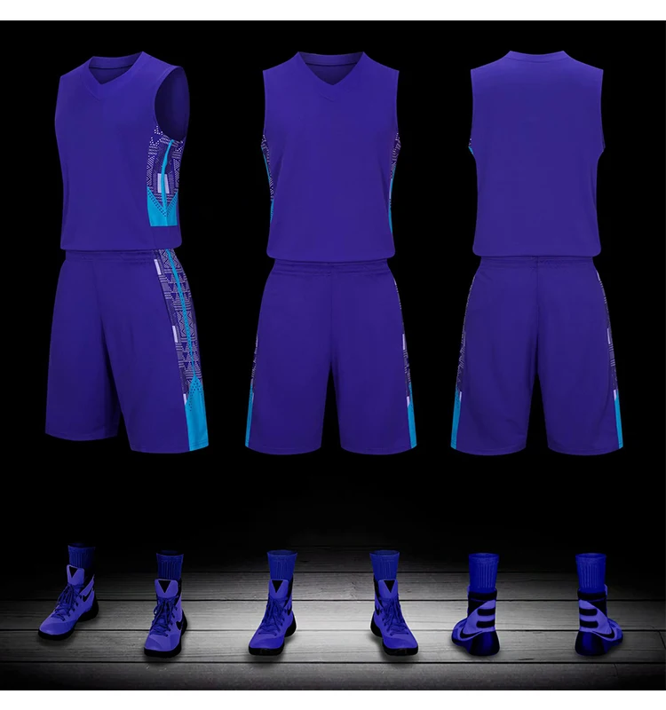 2022 High Quality Design Mesh Breathable Basketball Jersey Uniform Sets