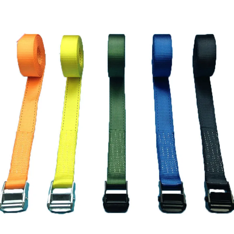 
38mm 1.5 inch Cargo lashing strap white zinc Cam buckle strap for fastening goods 