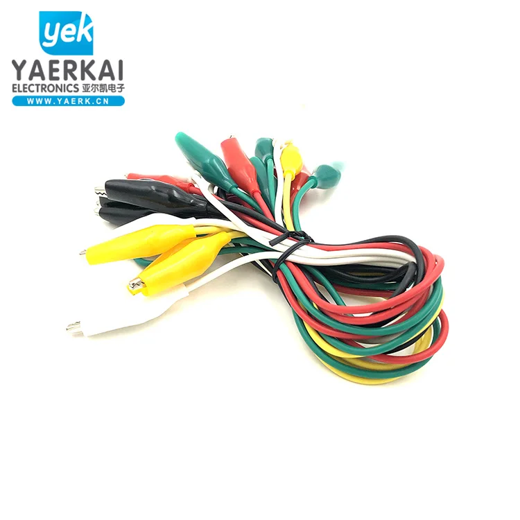 
China Good 10 Pcs 5 colors 35mm alligator clips test leads clip wires 