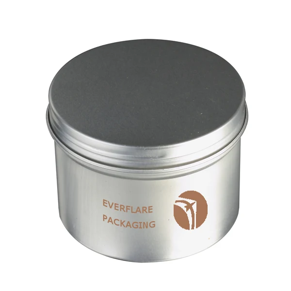 Custom deep round food grade packaging storage container aluminum metal coffee tea tin can