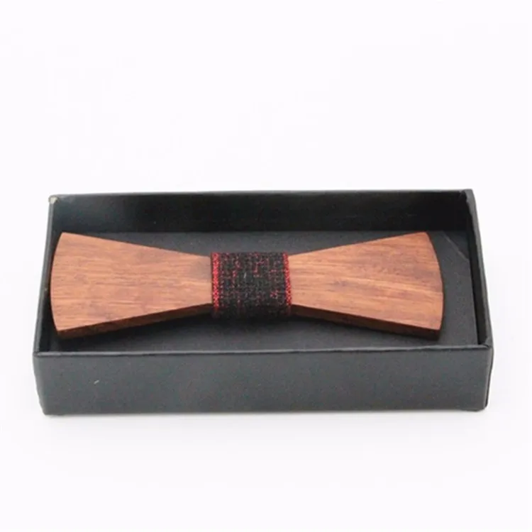 Ebay new products custom kids wooden bowtie with bow tie packing box