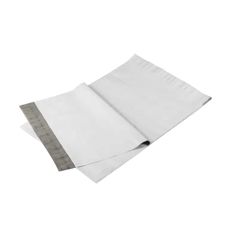 
In stock Low MOQ white poly mailer plastic packaging mailing shipping envelope courier bag for clothing 