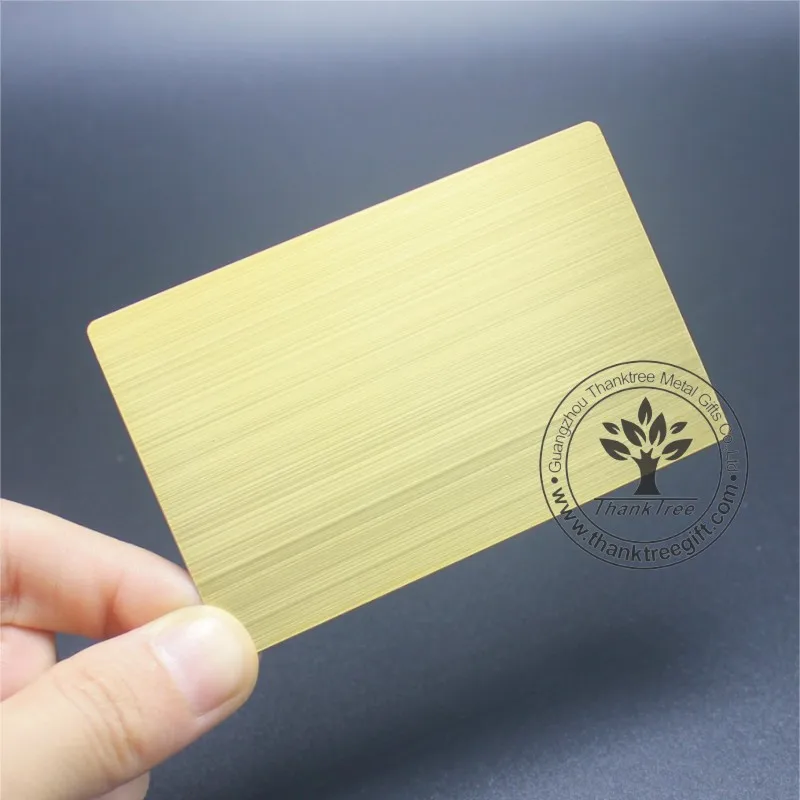 custom design brushed finish stainless steel sublimation blank card