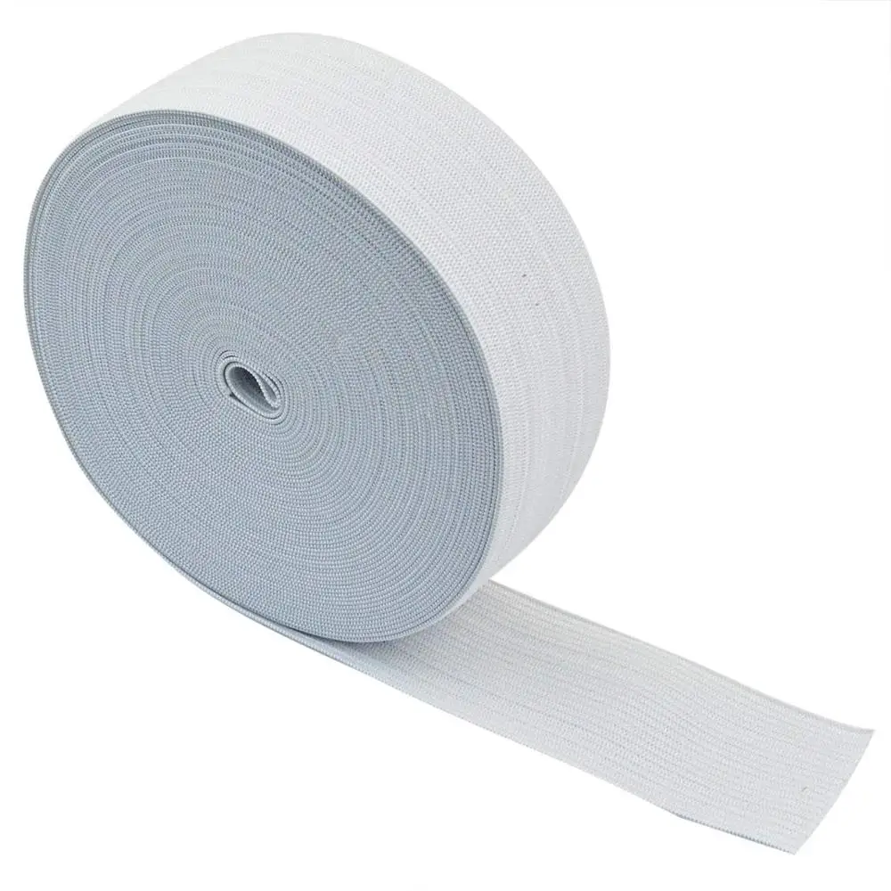 Factory direct 20mm 25mm 38mm 50mm 70mm white and black knitted elastic band