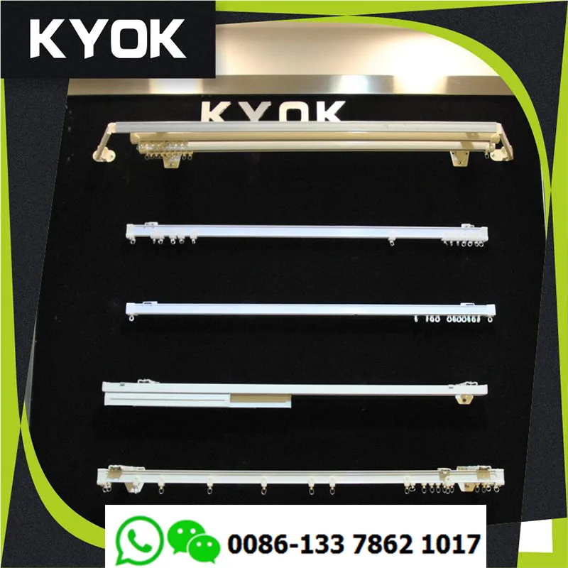 KYOK Heavy Duty acrimo truck curtain rails ,double white color acrimo curtain rails clips
