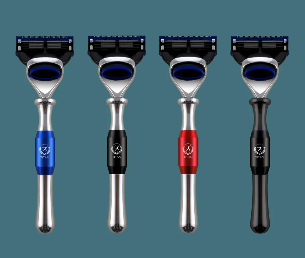 Бритвенные ножницы Balde с 5 лезвиями, прямые мужские инструменты, безопасная металлическая Бритва для бороды, для влажного бритья, 5 лезвий, один алюминий