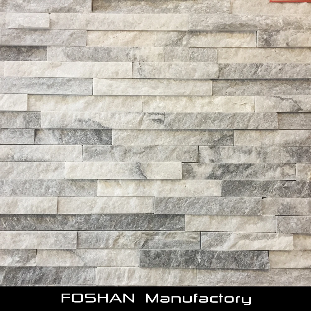 
White and Grey Slate Culture Stone Wall Decoration 
