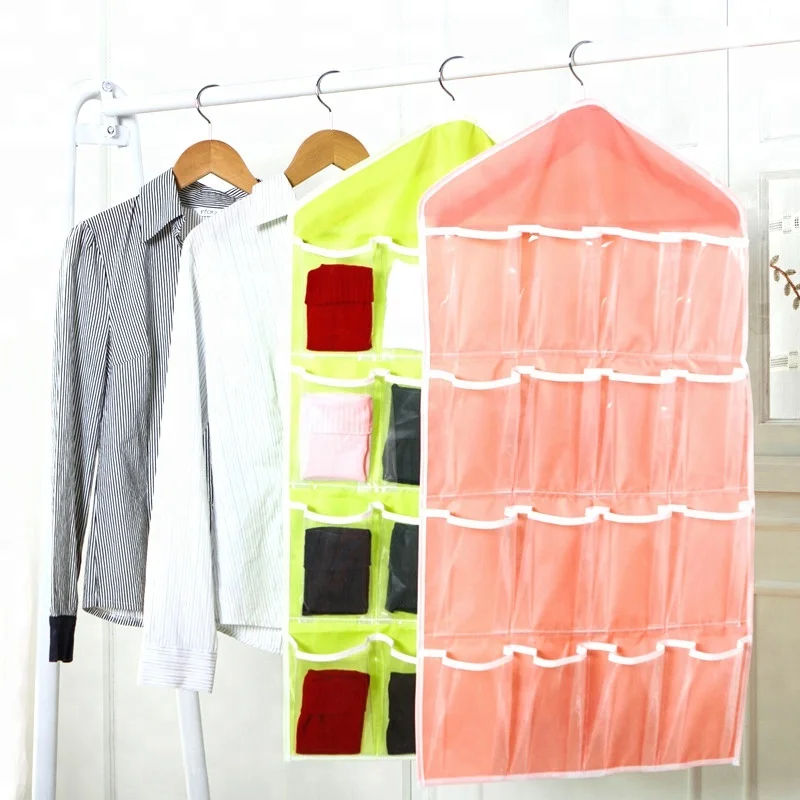 STOCK 44*78CM 16 Pocket Socks Storage Bag, Multi-Function Baby Diapers Organizer Bag