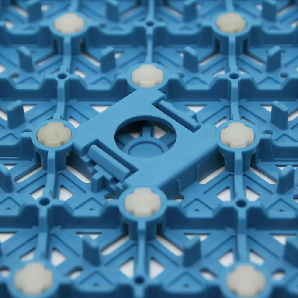 anti-slip interlocking plastic flooring tiles for outdoor sports flooring with shock pad underlay