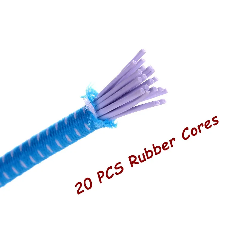 Yrunfeety New 3MM Lock Shoe Laces Elastic No Tie Shoelaces Elastic Lock Shoelaces Colorful Lazy Shoe Lace for Sneakers 20 Colors