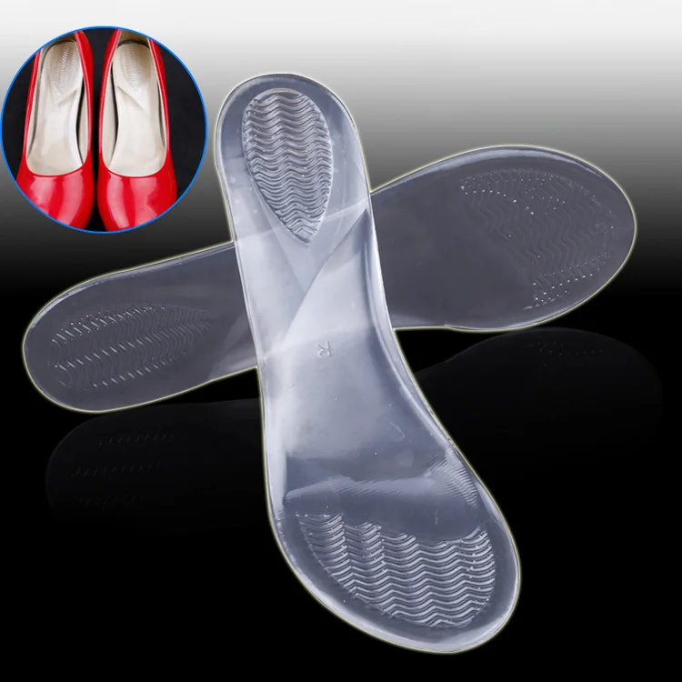 wholesale women flat foot care transparent arch support PU gel good feet insoles for plantar fasciitis
