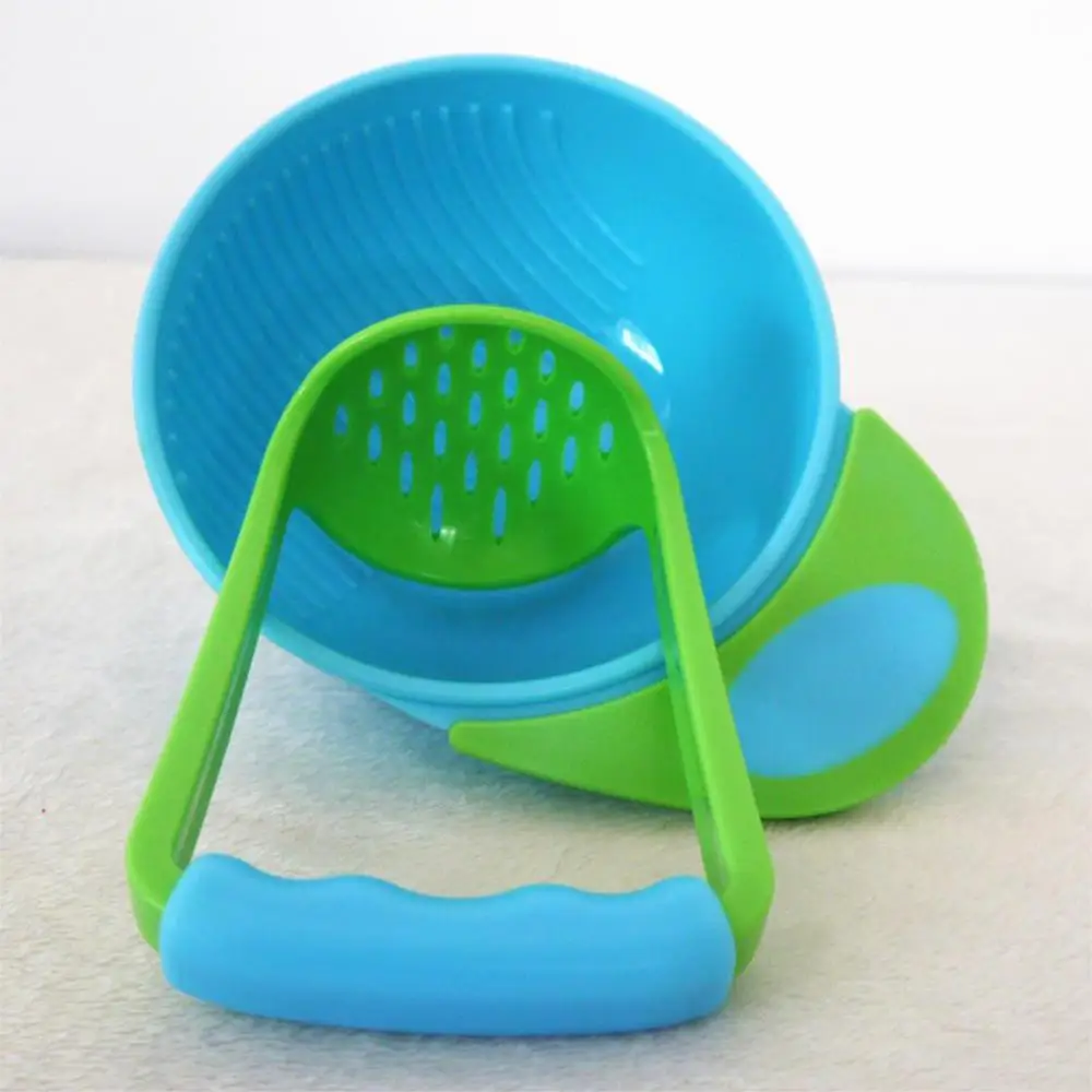 Baby Kid Learn Dishes Grinding Bowl Handmade Grinding Food Supplement Children Infant Food Mill 10