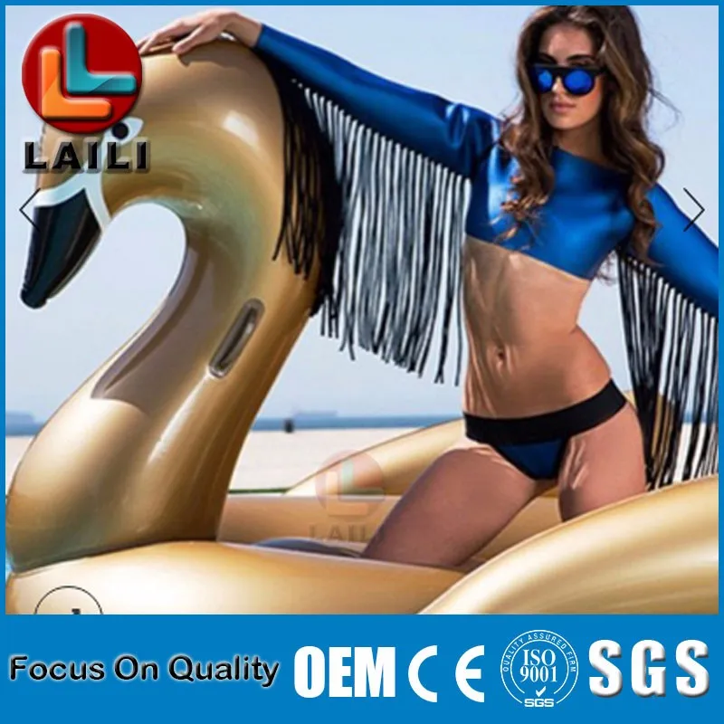 Inflatable Water park inflatable swan pool float /PVC swimming pool floating swan adult toys