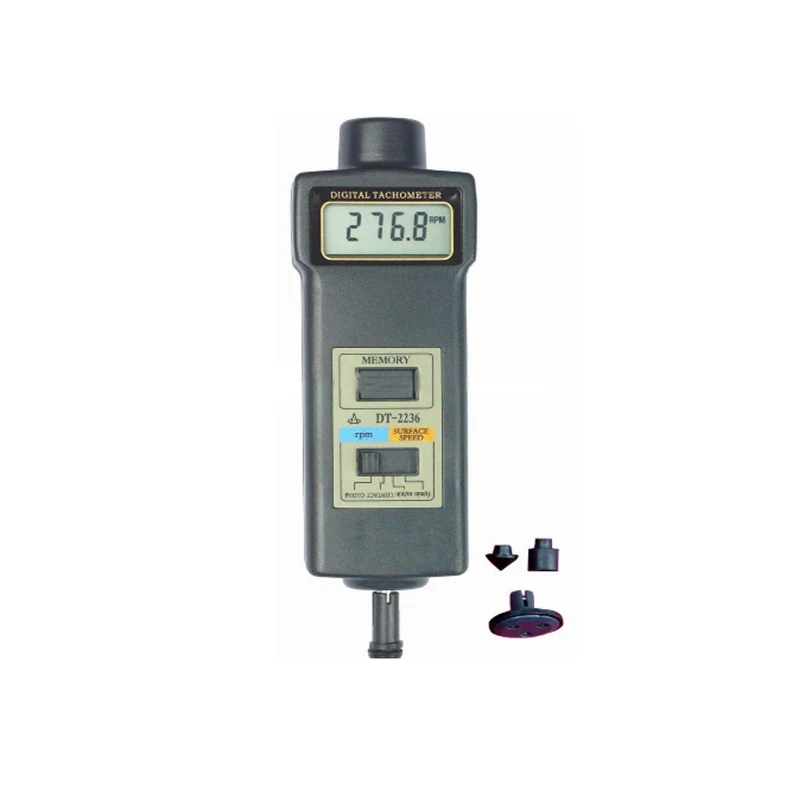 LCD Display Contact Photoelectric Laser Speedometer Professional Tachometer Digital