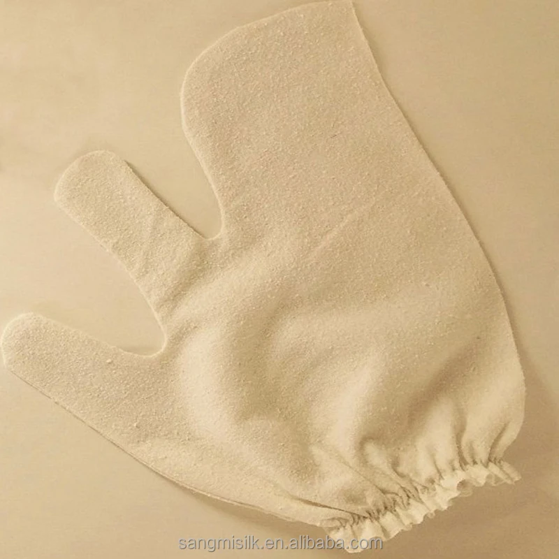 
garshana raw silk gloves for ayurveda SPA dry massage 