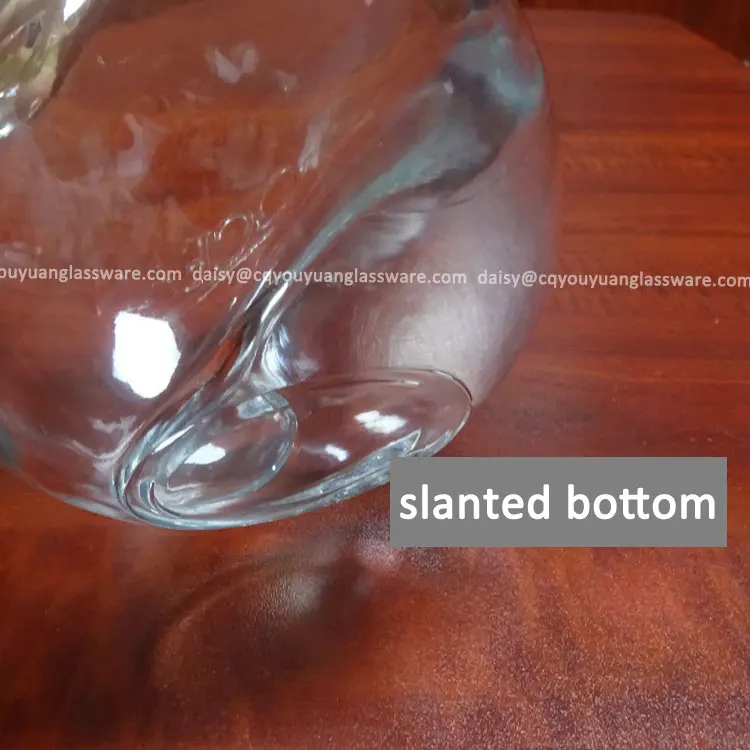 Different size 750ml 375ml 1000ml blue custom glass vodka bottles for Ocean Organic Vodka