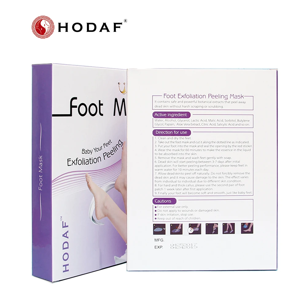 
High Quality Natural Lavender Exfoliating Peel Foot Mask Soft Skin Foot Socks 
