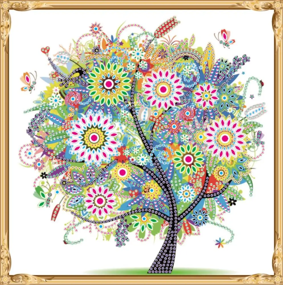 
Wholesale diamond painting four seasons summer diamond painting tree 