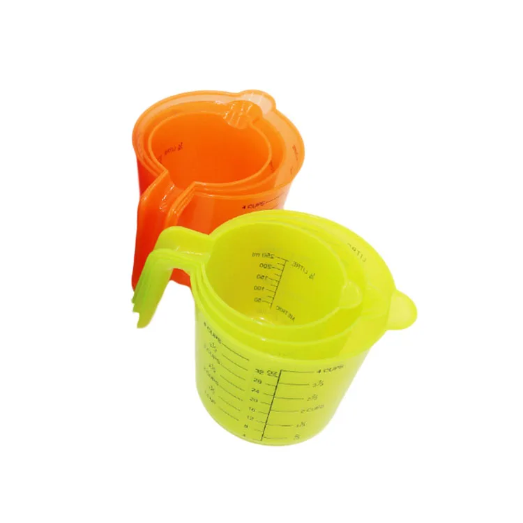 2021 Amazon Hot Sale New Product Plastic Baking Gadget Measuring Cups 3 Set Double Scale Cup Measuring Spoon Kitchen Tool