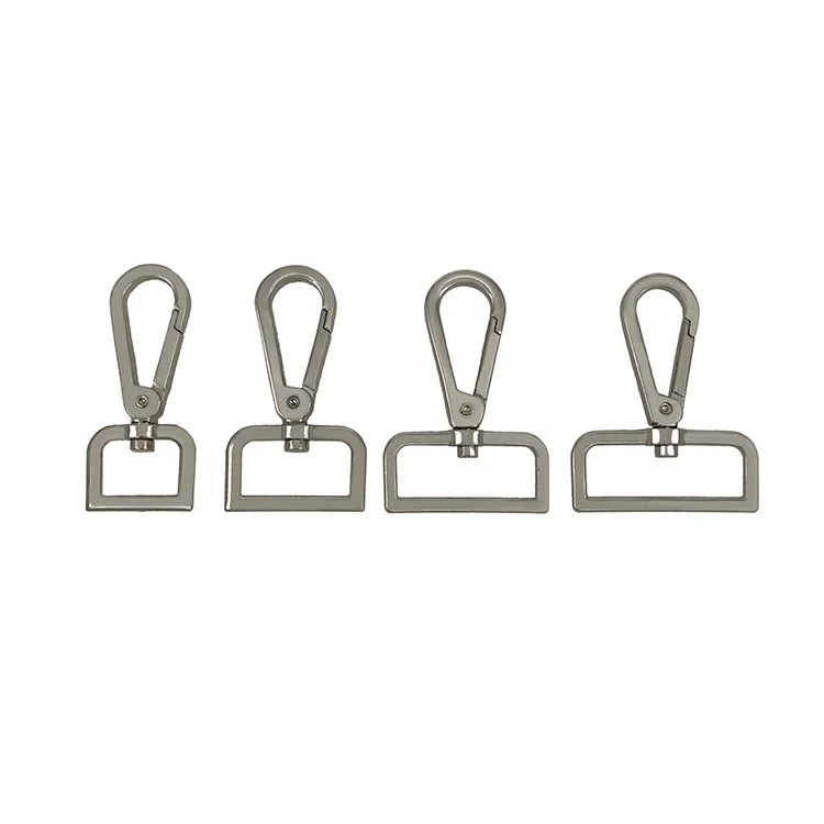 High Quality Alloy Metal Plating Different Sizes Leather Shoulder Tape Swivel Snap Hook For Handbag