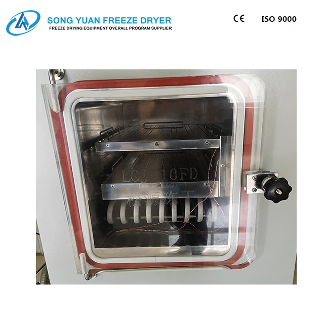 
freeze dryer for aloe vera electric heating suitable for fruit food medical / in-situ/Top Press LGJ-10FDY shelf freeze dryer 