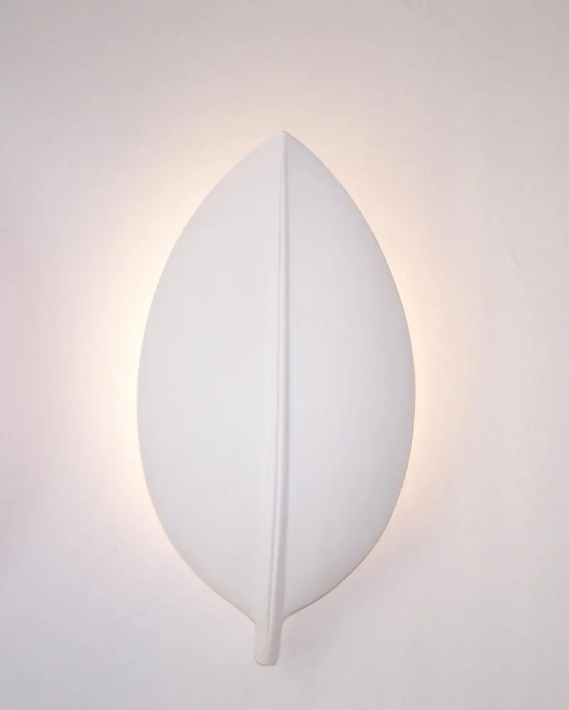 Fancy Plaster decorative lights leaf wall light