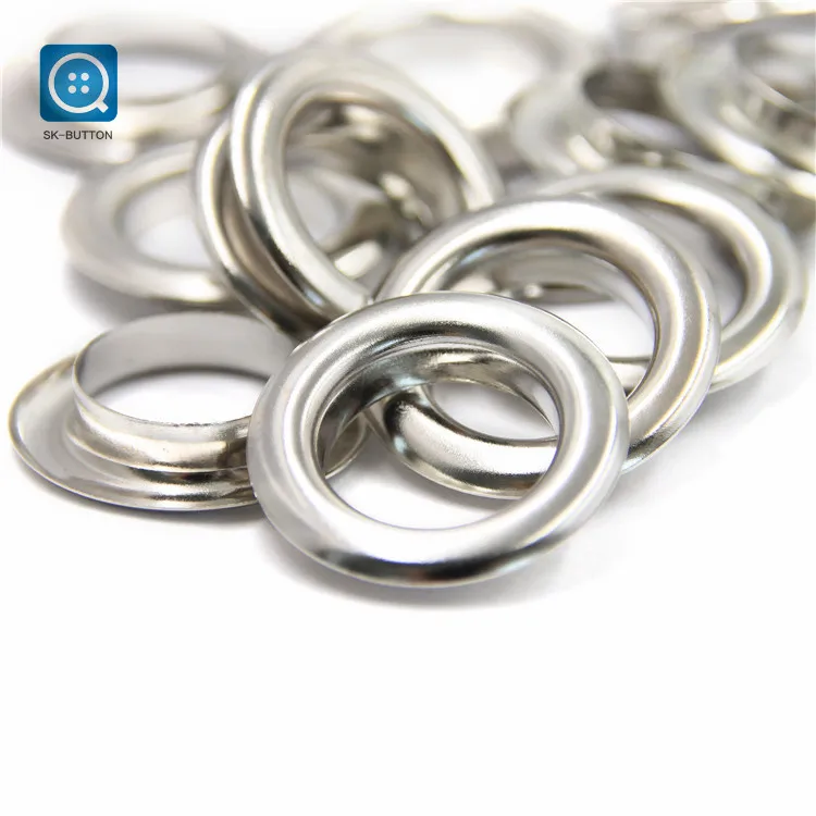 Металлические люверсы SK под заказ для одежды и обуви из серебристой меди и латуни