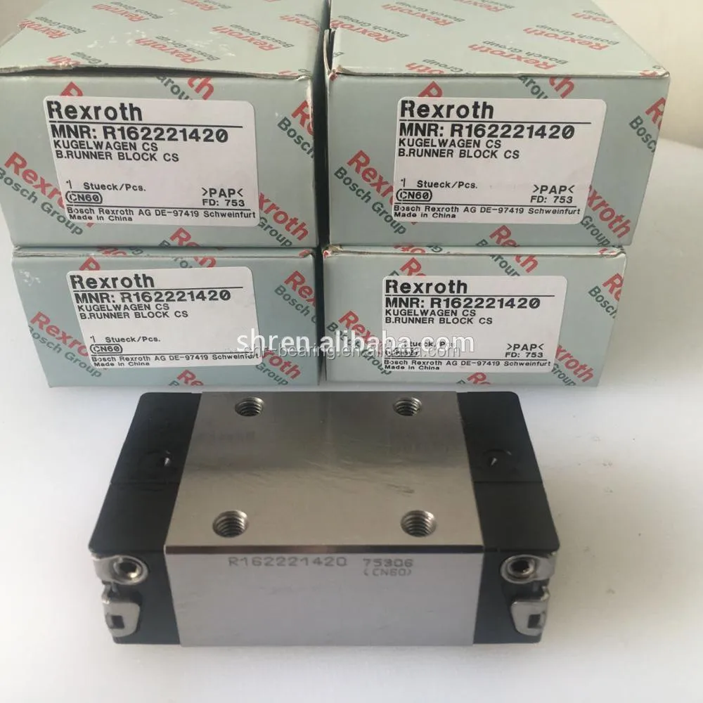 MNR:R1622 122 22 Rexroth Guide Blocks Ball Rail Runner Blocks R162212222 Linear Motion Guide R1622-122-22