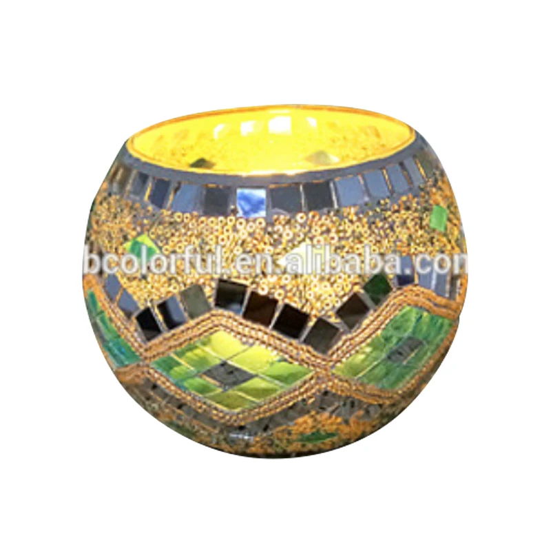 Good quality acrylic mosaic candle holder glass