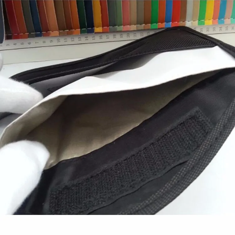 China Factory Wholesale Sliver Gray EMI Shielding Fabric for RFID Wallet Lining Block Signals Rfid Blocking Fabric for phone bag