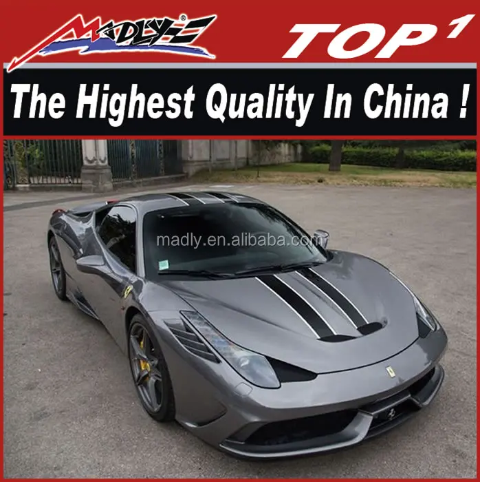 Perfect quality Fiber glass & Carbon Fiber F458 Front Bumper for Ferrari 458 body kits
