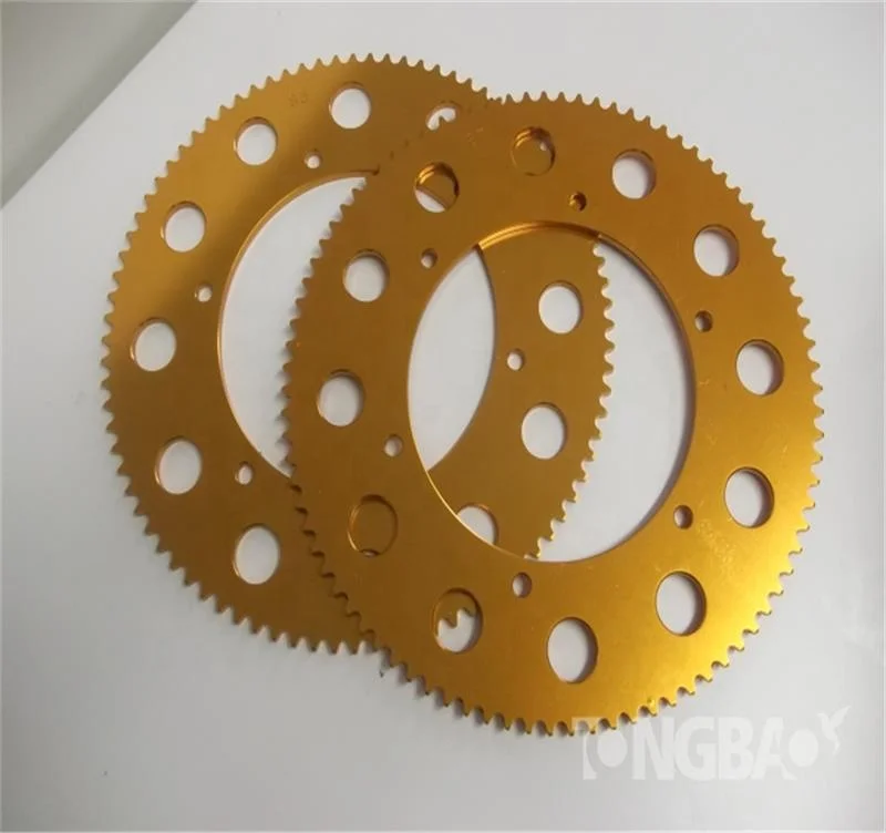 Звездочка золотого типа 219 74 зубца алюминий анодированный золотом для карт