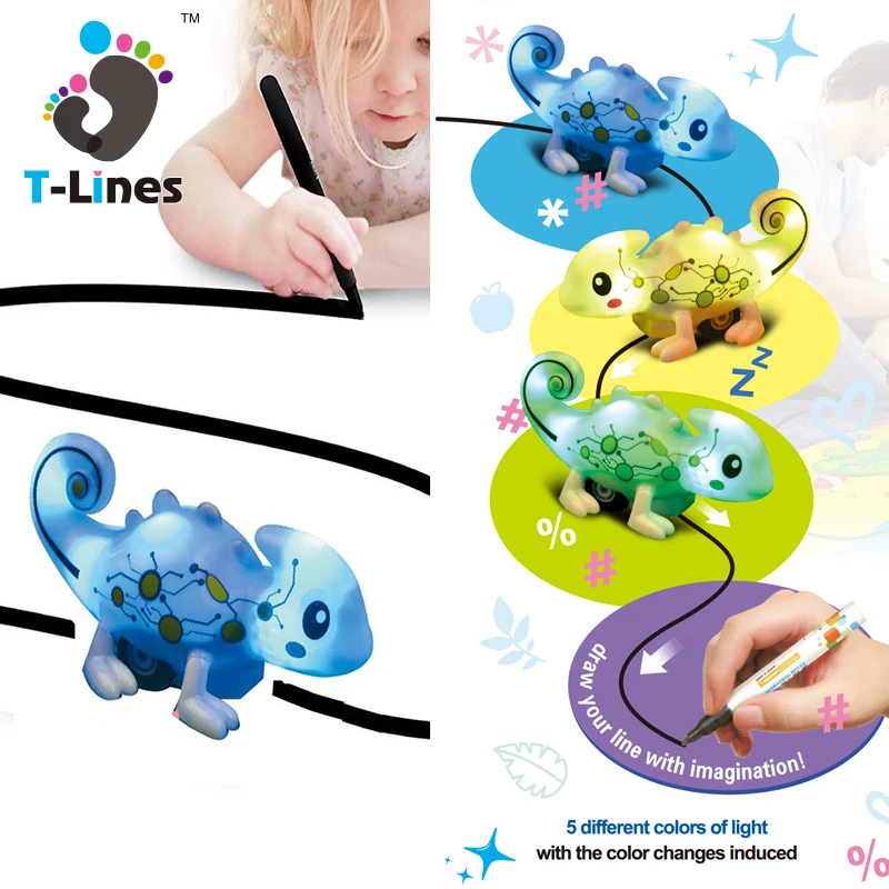 Newest chameleon robot line follower toy