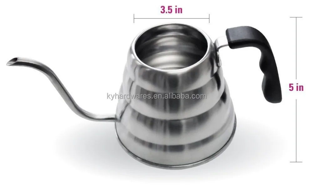 stainless steel temperture control coffee pour over kettle with thermometer