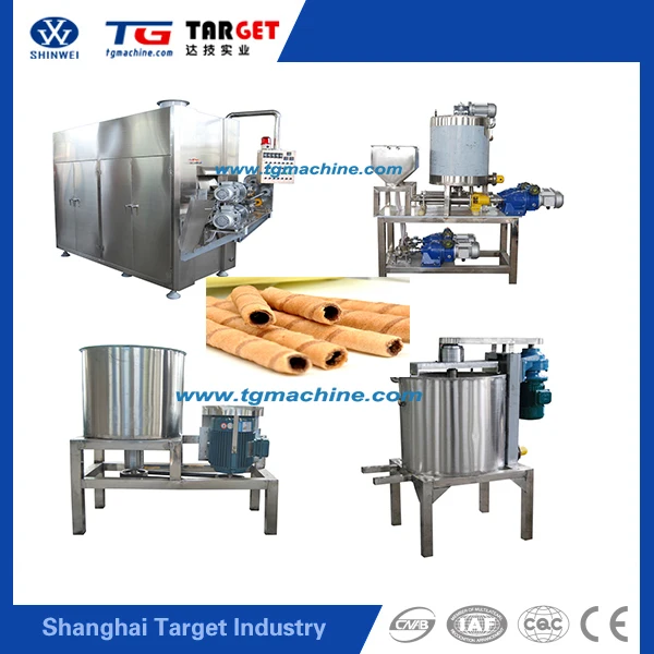 JD100 Automatic Chocolate wafer bar Wafer Egg Roll Production Line Wafer Biscuit Roll Making Machine