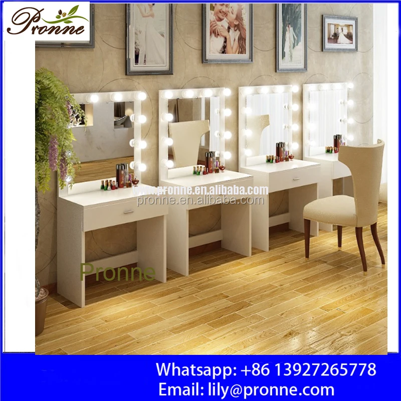 Professional salon hair dressing make up aluminum styling mirror with lighting