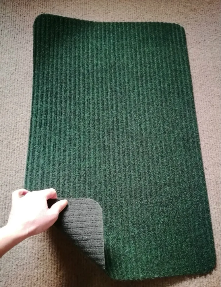 Double Stripe Door Mat ,Single Color Ribbed Door Mat With latex Backed